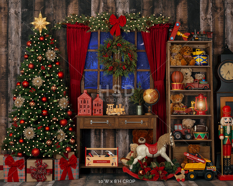 Rustic Santa's Workshop - HSD Photography Backdrops 