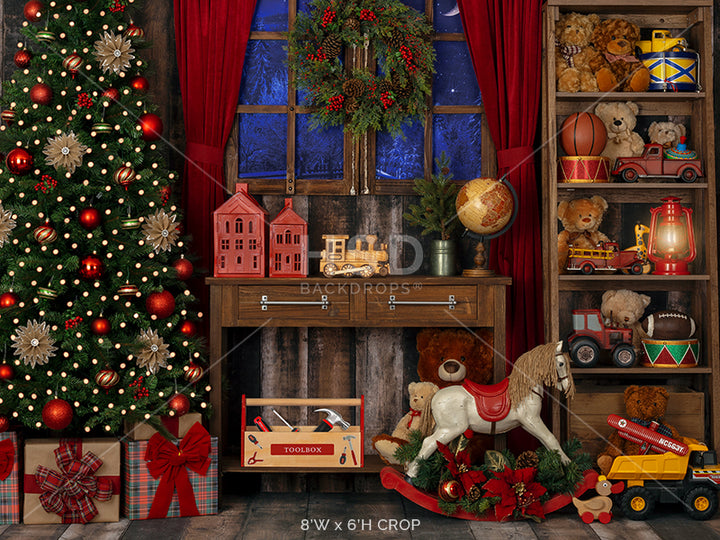 Rustic Santa's Workshop - HSD Photography Backdrops 