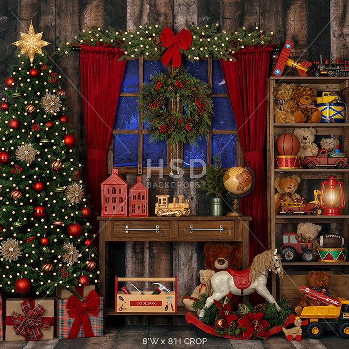 Rustic Santa's Workshop - HSD Photography Backdrops 