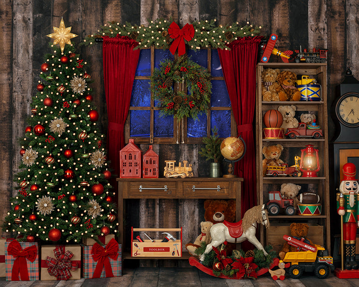 Rustic Santa's Workshop - HSD Photography Backdrops 