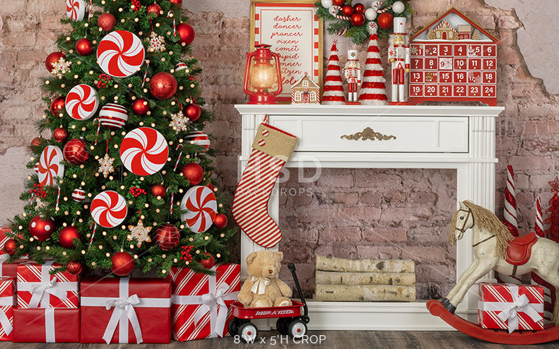 Candy Cane Christmas - HSD Photography Backdrops 