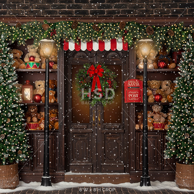 Pine Beary Lane (with snow) - HSD Photography Backdrops 