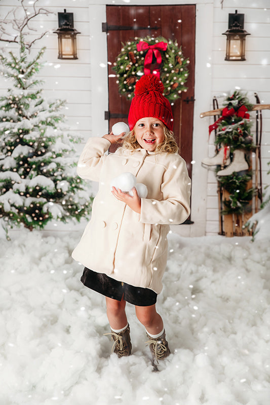 Rustic Christmas Barn Door - HSD Photography Backdrops 