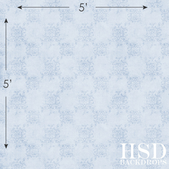 Vintage Damask Baby Blue - HSD Photography Backdrops 