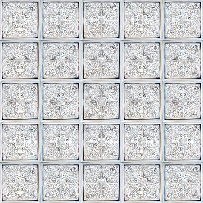 Antique White Tin Tiles - HSD Photography Backdrops 