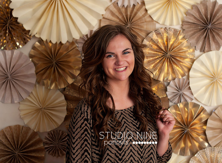 Gold Pinwheels - HSD Photography Backdrops 