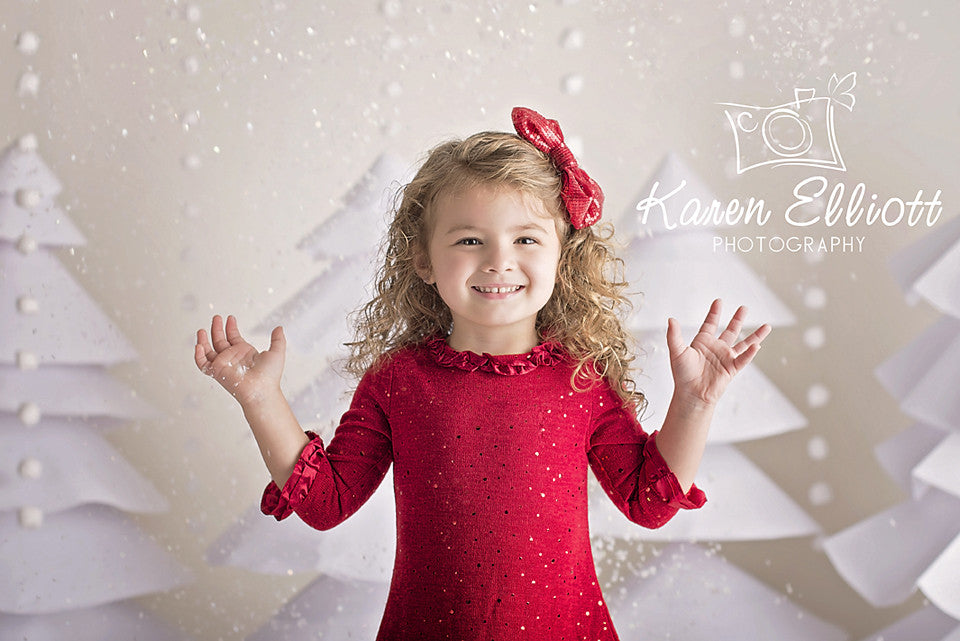 Christmas | White Paper Trees - HSD Photography Backdrops 