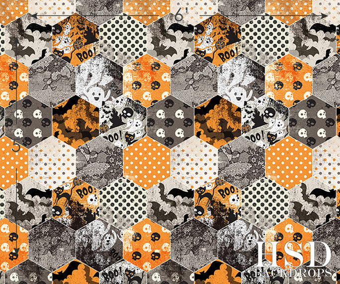 Vintage Halloween Quilt - HSD Photography Backdrops 