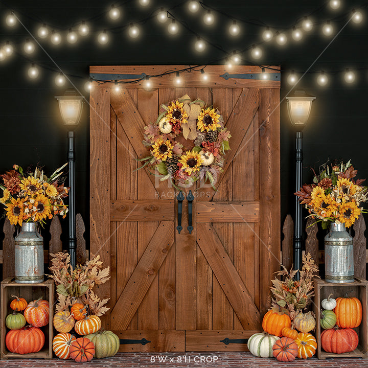 Harvest Door with Lights - HSD Photography Backdrops 