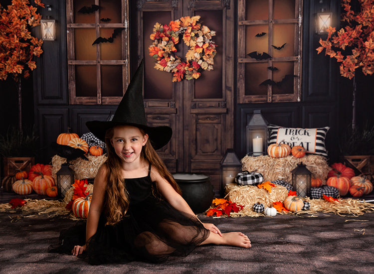 Halloween Porch - HSD Photography Backdrops 