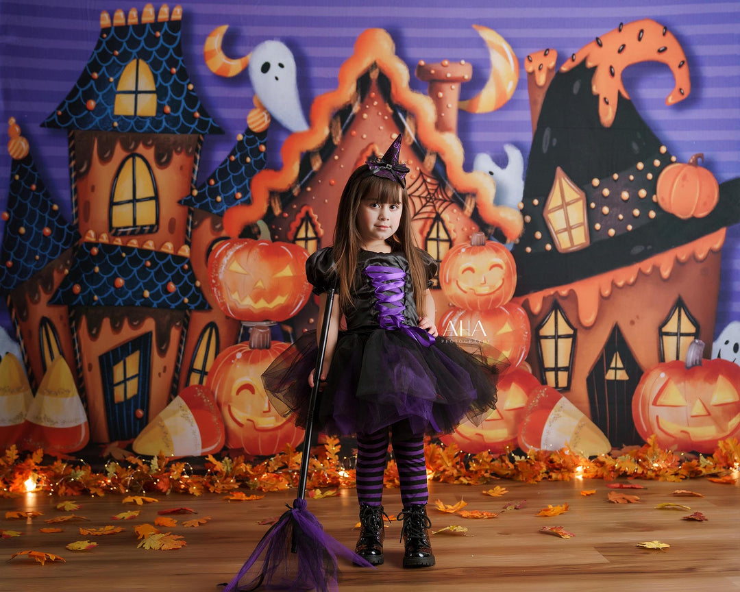 Gingerbread Halloween Village - HSD Photography Backdrops 