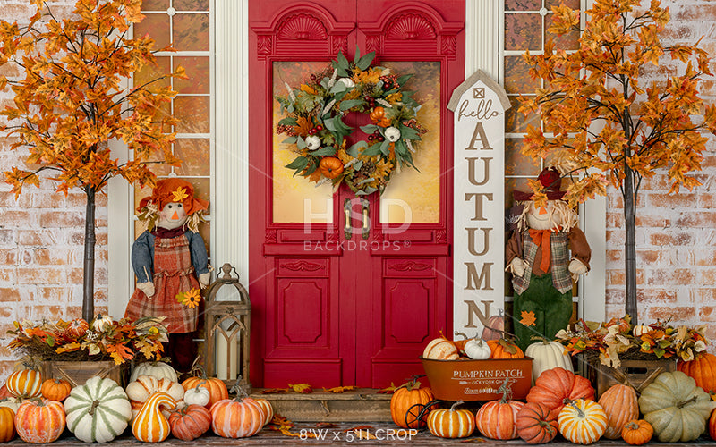 Festive Fall Door - HSD Photography Backdrops 