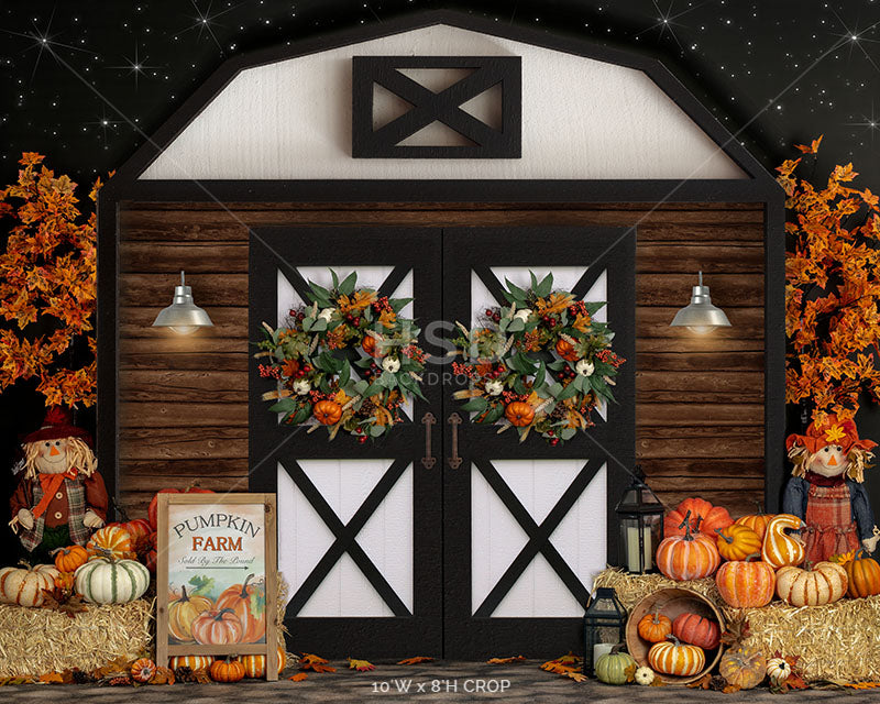 Pumpkin Patch Barn - HSD Photography Backdrops 