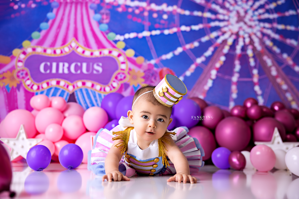 Circus Tent (Pink) - HSD Photography Backdrops 