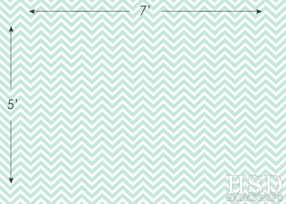 Mint Chevron - HSD Photography Backdrops 