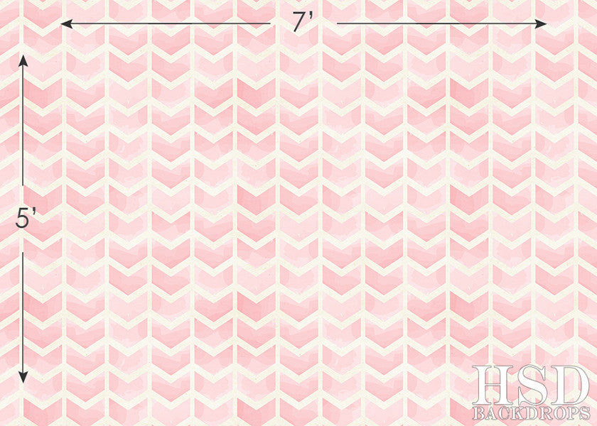 Pink Chevron Arrows - HSD Photography Backdrops 