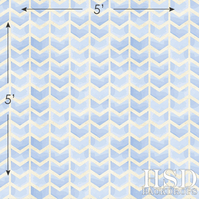 Blue Chevron Arrows - HSD Photography Backdrops 