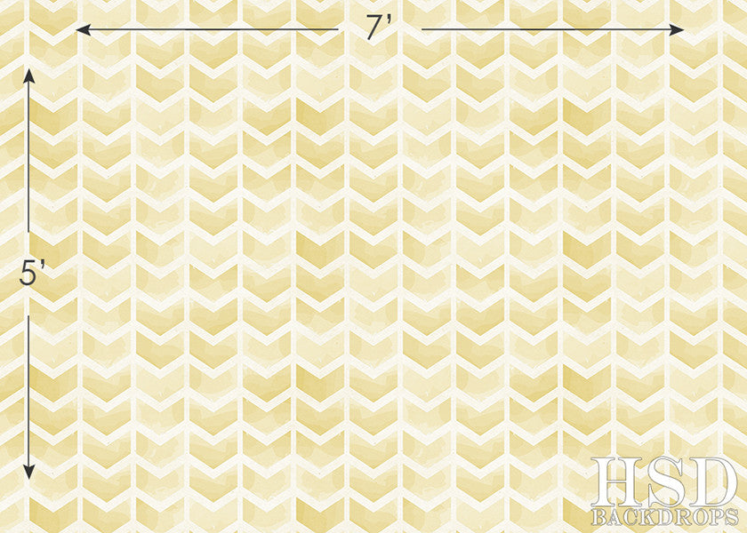 Yellow Gold Chevron Arrows - HSD Photography Backdrops 