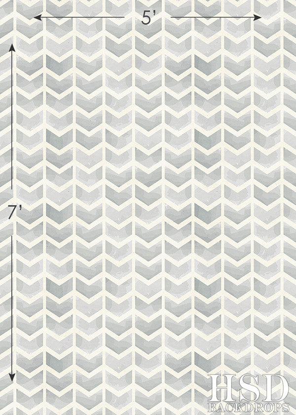 Grey Chevron Arrows - HSD Photography Backdrops 