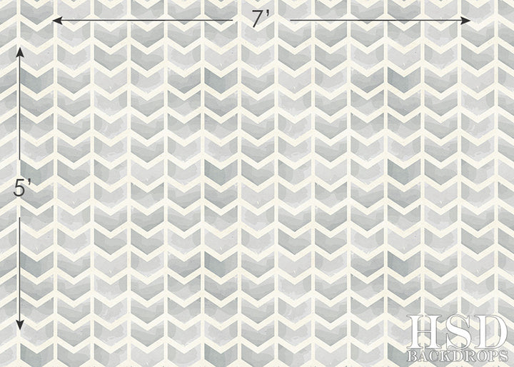 Grey Chevron Arrows - HSD Photography Backdrops 