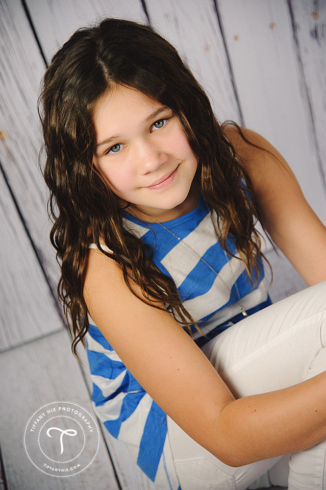 Weathered White Wood Floor Drop - HSD Photography Backdrops 