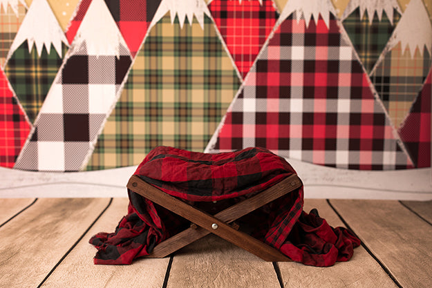 Little Lumberjack | Christmas Plaid Coll. | Digital - HSD Photography Backdrops 