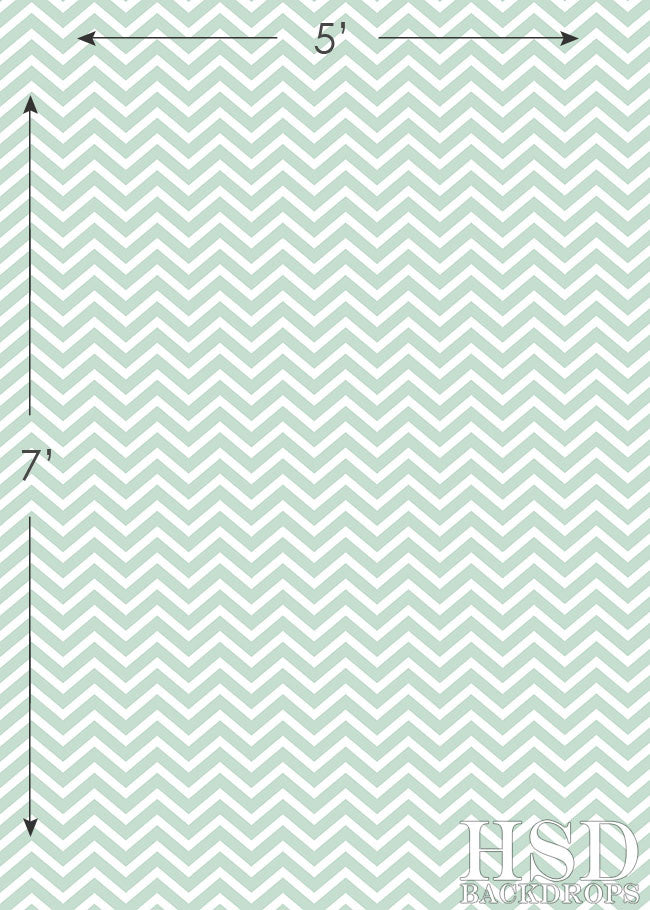 Seafoam Chevron - HSD Photography Backdrops 