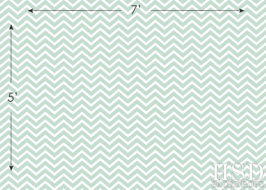 Seafoam Chevron - HSD Photography Backdrops 