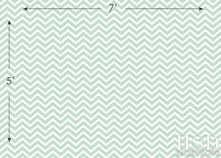 Seafoam Chevron - HSD Photography Backdrops 