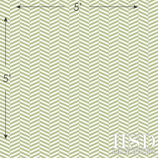 Green Vintage Chevron - HSD Photography Backdrops 