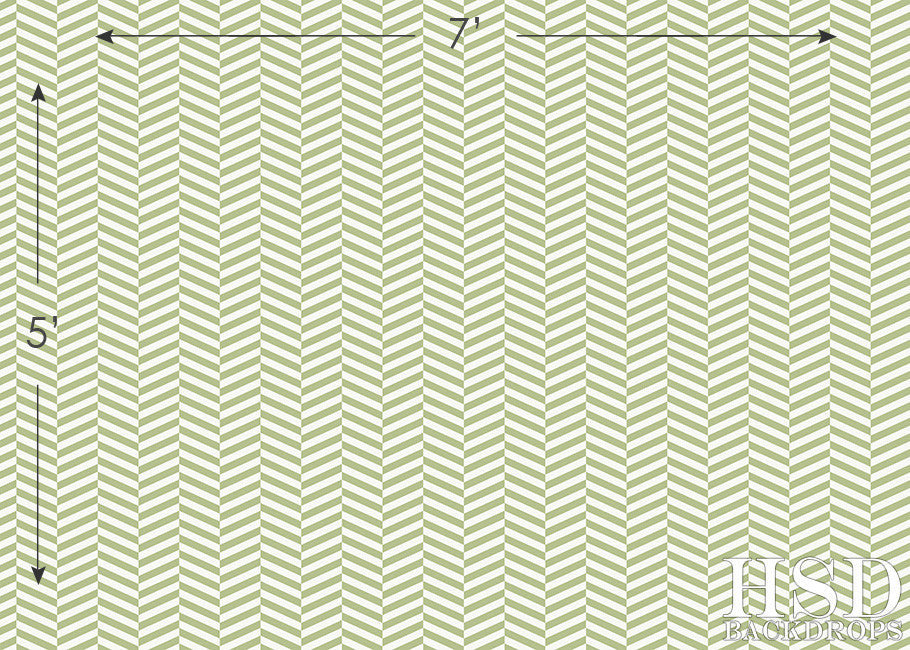 Green Vintage Chevron - HSD Photography Backdrops 