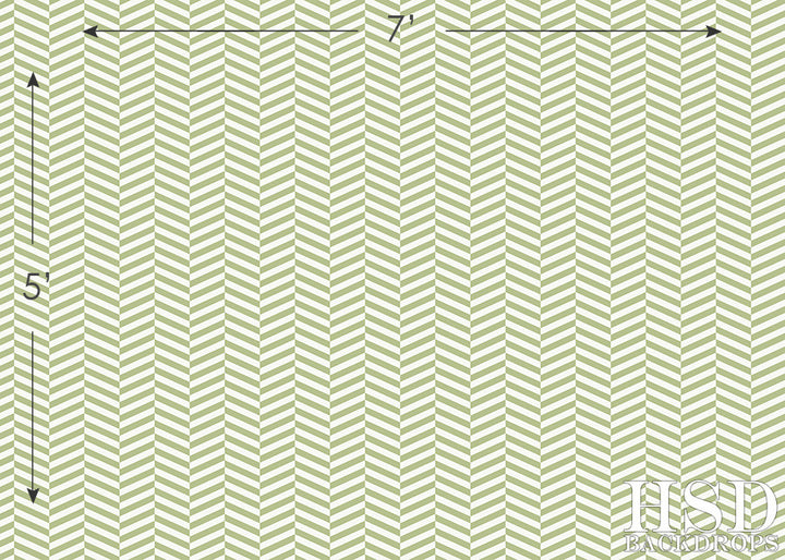 Green Vintage Chevron - HSD Photography Backdrops 