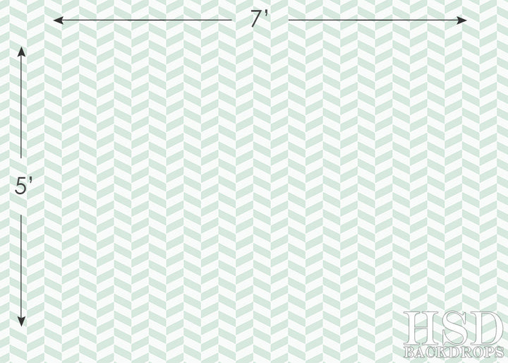 Seafoam Chevron II - HSD Photography Backdrops 