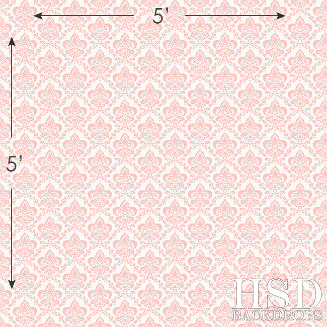 Soft Pink Damask - HSD Photography Backdrops 