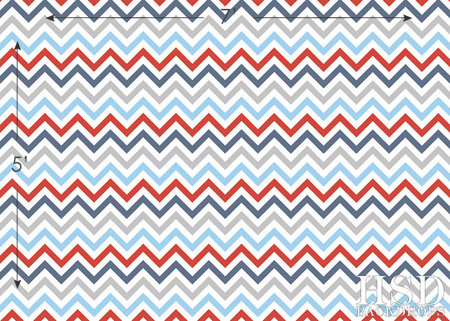 Nautical Chevron - HSD Photography Backdrops 