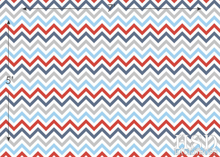 Nautical Chevron - HSD Photography Backdrops 