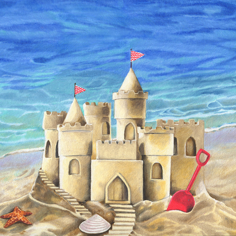 Summer Sand Castle - HSD Photography Backdrops 