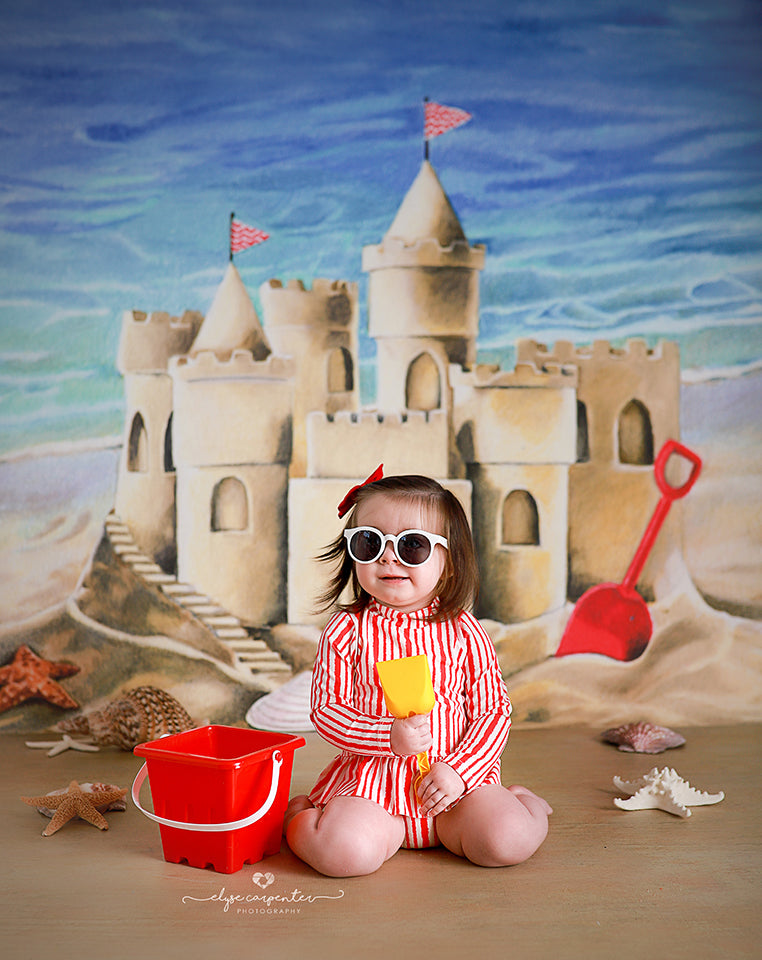 Summer Sand Castle - HSD Photography Backdrops 