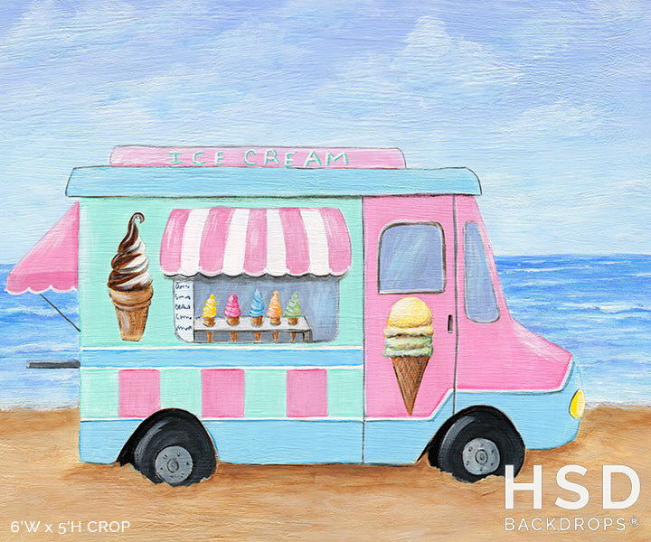 Ice Cream Truck - HSD Photography Backdrops 