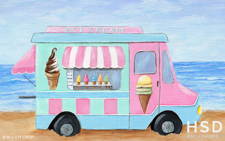 Ice Cream Truck - HSD Photography Backdrops 