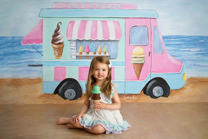 Ice Cream Truck - HSD Photography Backdrops 