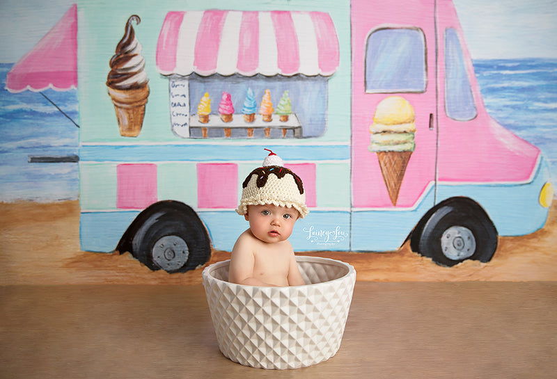 Ice Cream Truck - HSD Photography Backdrops 