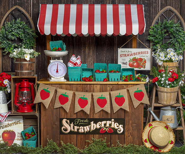 Strawberry Stand - HSD Photography Backdrops 