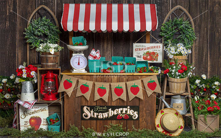 Strawberry Stand - HSD Photography Backdrops 