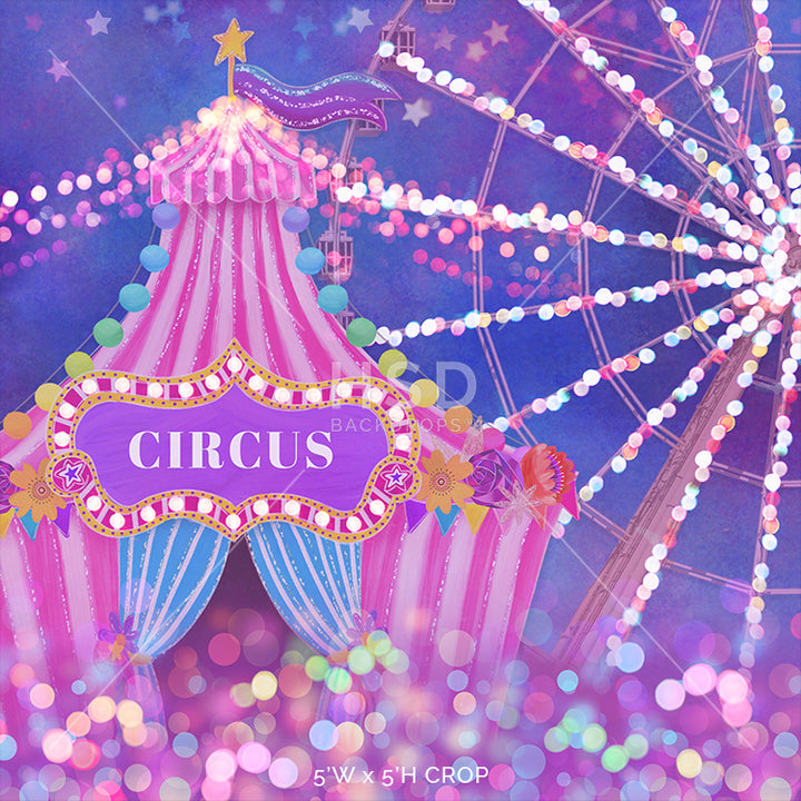 Circus Tent (Pink) - HSD Photography Backdrops 