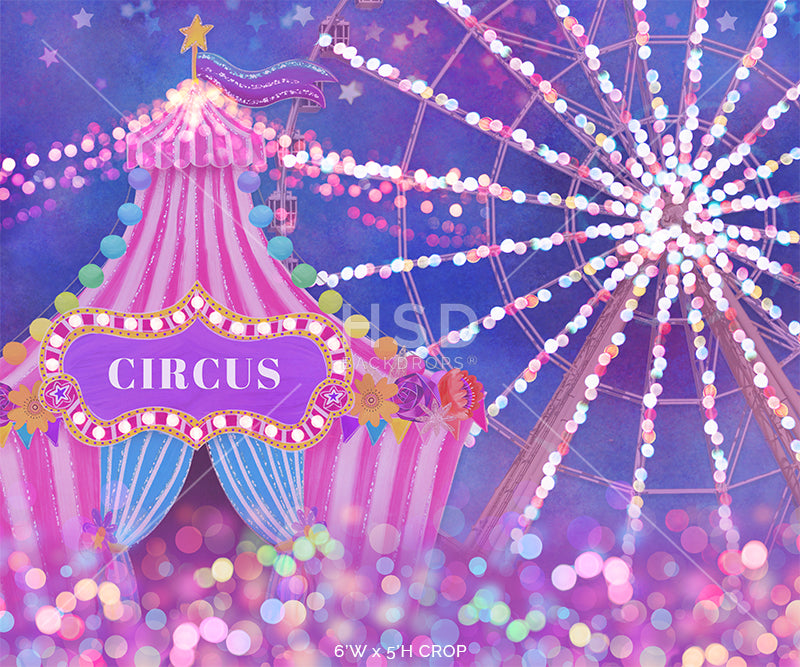 Circus Tent (Pink) - HSD Photography Backdrops 