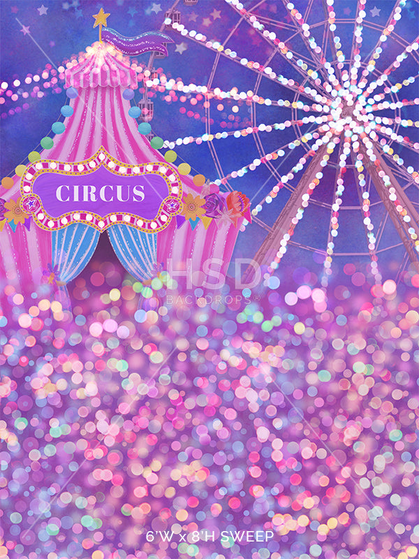 Circus Tent (Pink) - HSD Photography Backdrops 