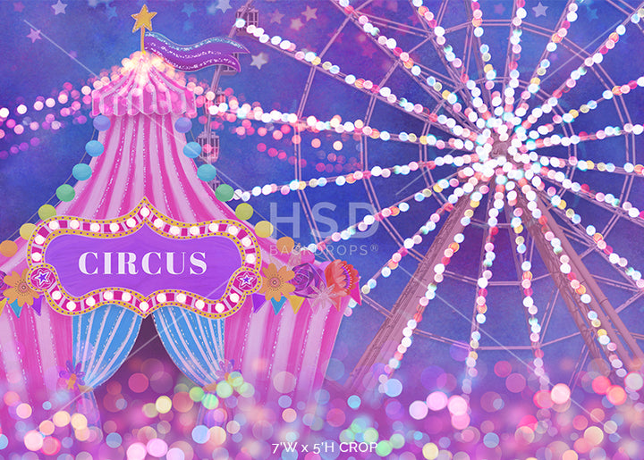 Circus Tent (Pink) - HSD Photography Backdrops 