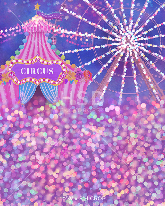 Circus Tent (Pink) - HSD Photography Backdrops 