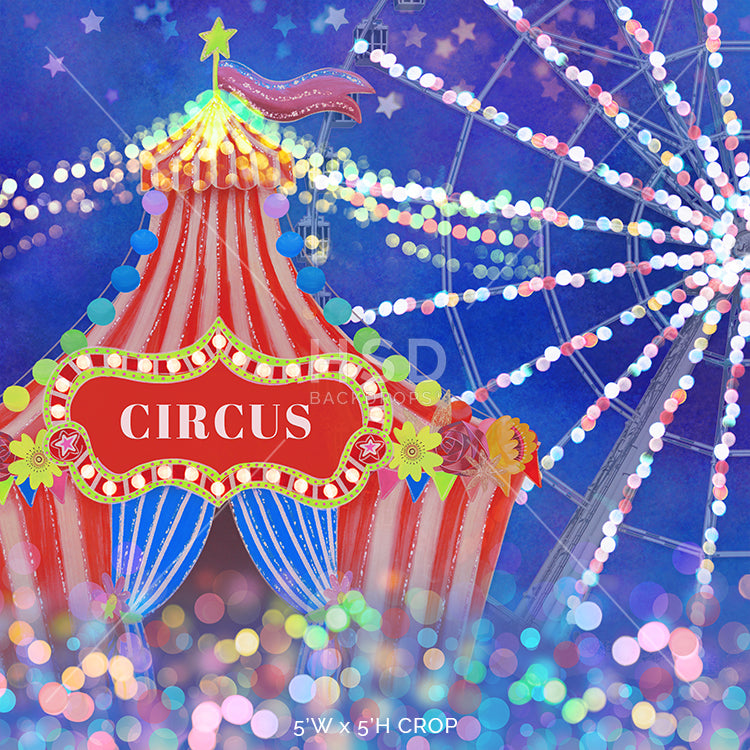 Circus Tent (Blue) - HSD Photography Backdrops 